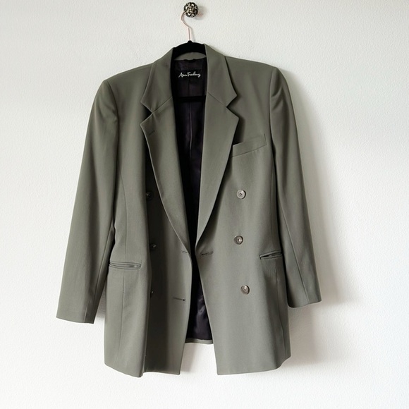 Vintage Wool Ann Freedberg Double Breast Blazer - Picture 4 of 15